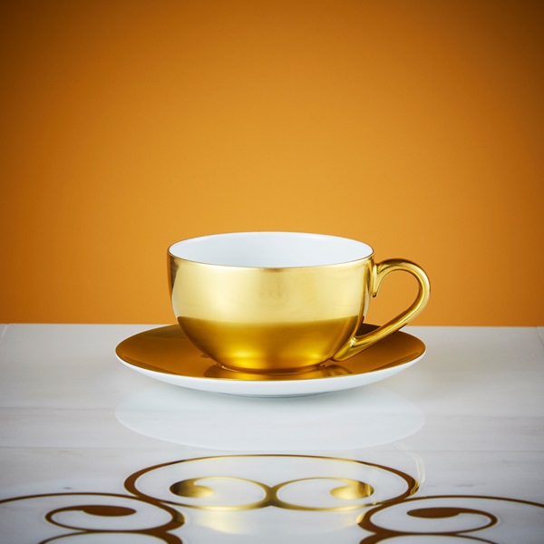 デザイア コーヒーカップ＆ソーサー - ゴールド | Coffee Cups